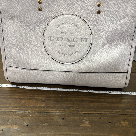 Coach Dempsey Carryall in Chalk White Pebble Leather - Picture 8 of 11